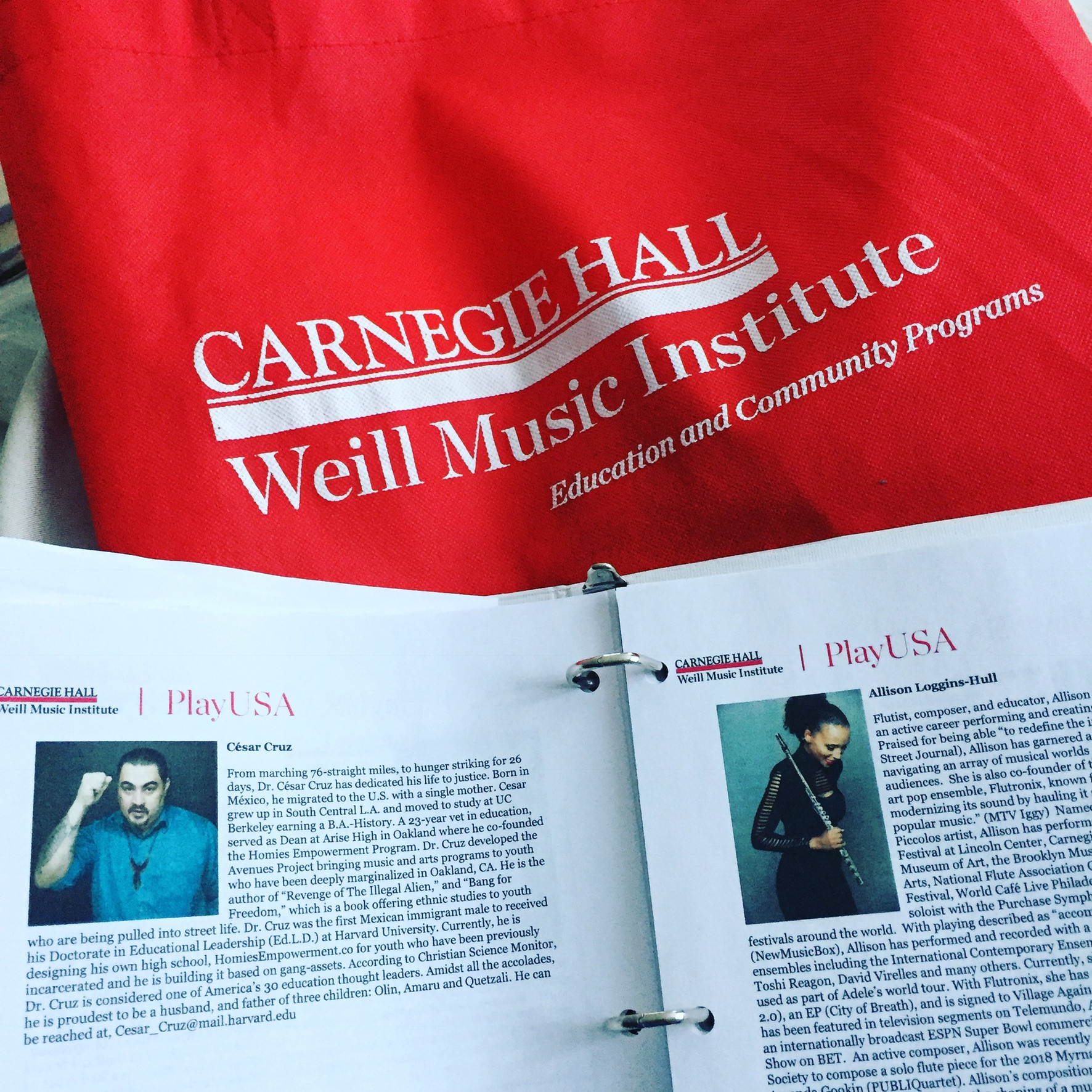 Carnegie Hall’s PlayUSA features Allison Loggins-Hull on faculty.